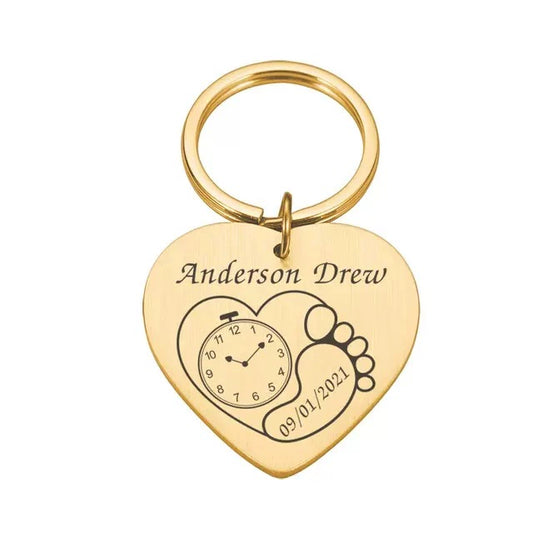 Personalized Heart - Shaped Engravable Keychain