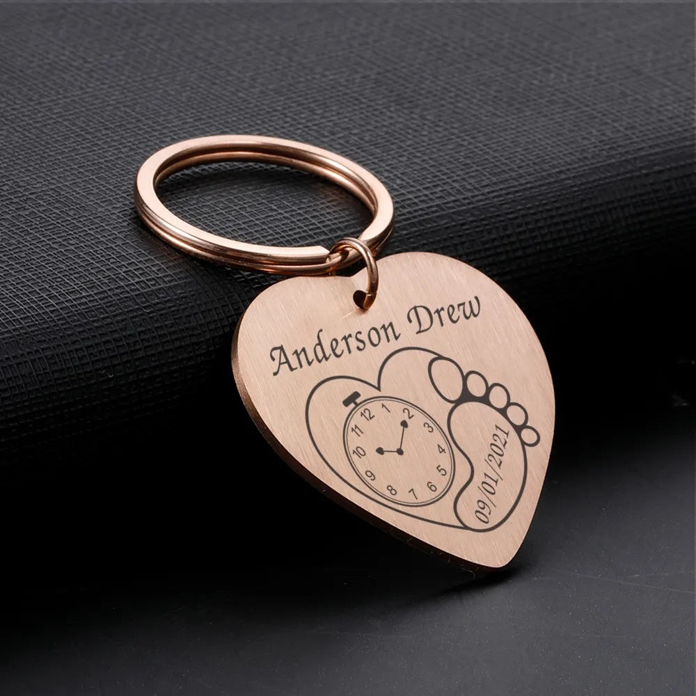 Personalized Heart - Shaped Engravable Keychain