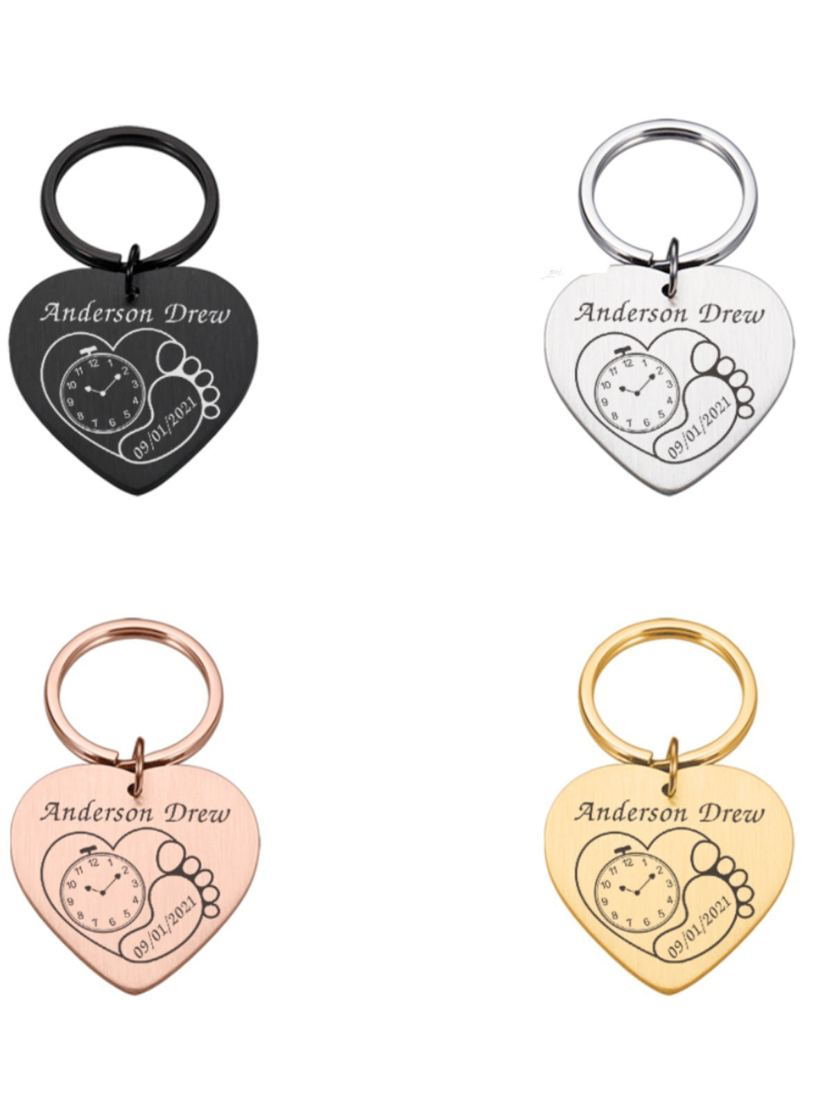 Personalized Heart - Shaped Engravable Keychain