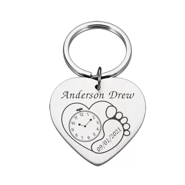 Personalized Heart - Shaped Engravable Keychain