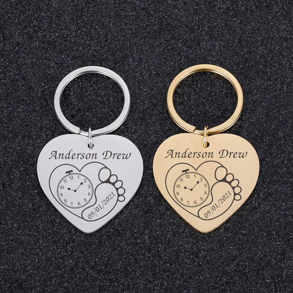 Personalized Heart - Shaped Engravable Keychain