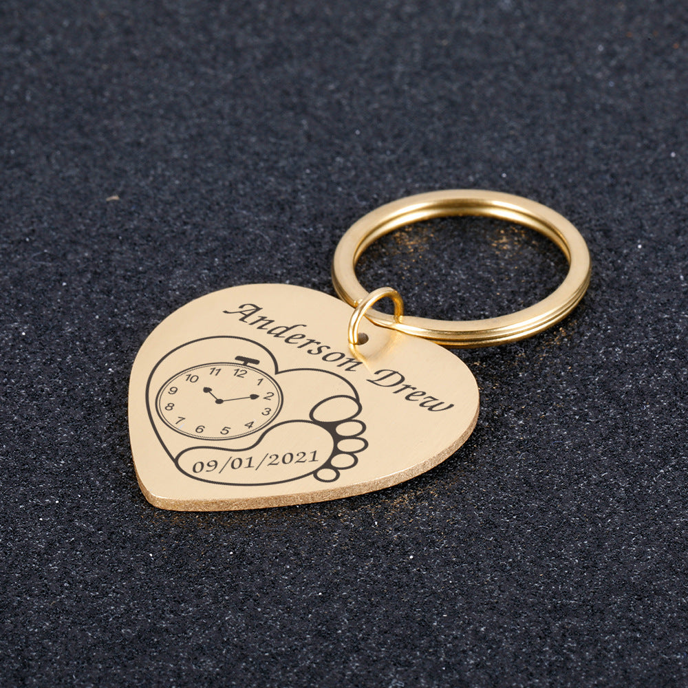 Personalized Heart - Shaped Engravable Keychain