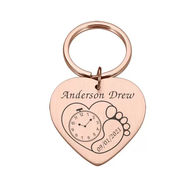 Personalized Heart - Shaped Engravable Keychain