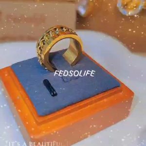 Fedsolife Ring Women Ring Stainless Steel Fashion Ring Atmospheric Man Woman Luxury Diamond