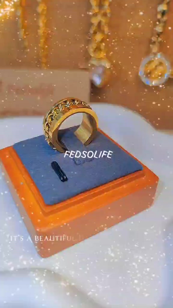 a-25 Fedsolife Ring Women Ring Stainless Steel Fashion Ring Atmospheric Man Woman Luxury Diamond