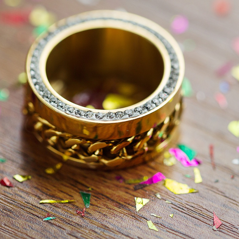 a-29 Fedsolife Ring Women Ring Stainless Steel Fashion Ring Atmospheric Man Woman Luxury Diamond - Image 5