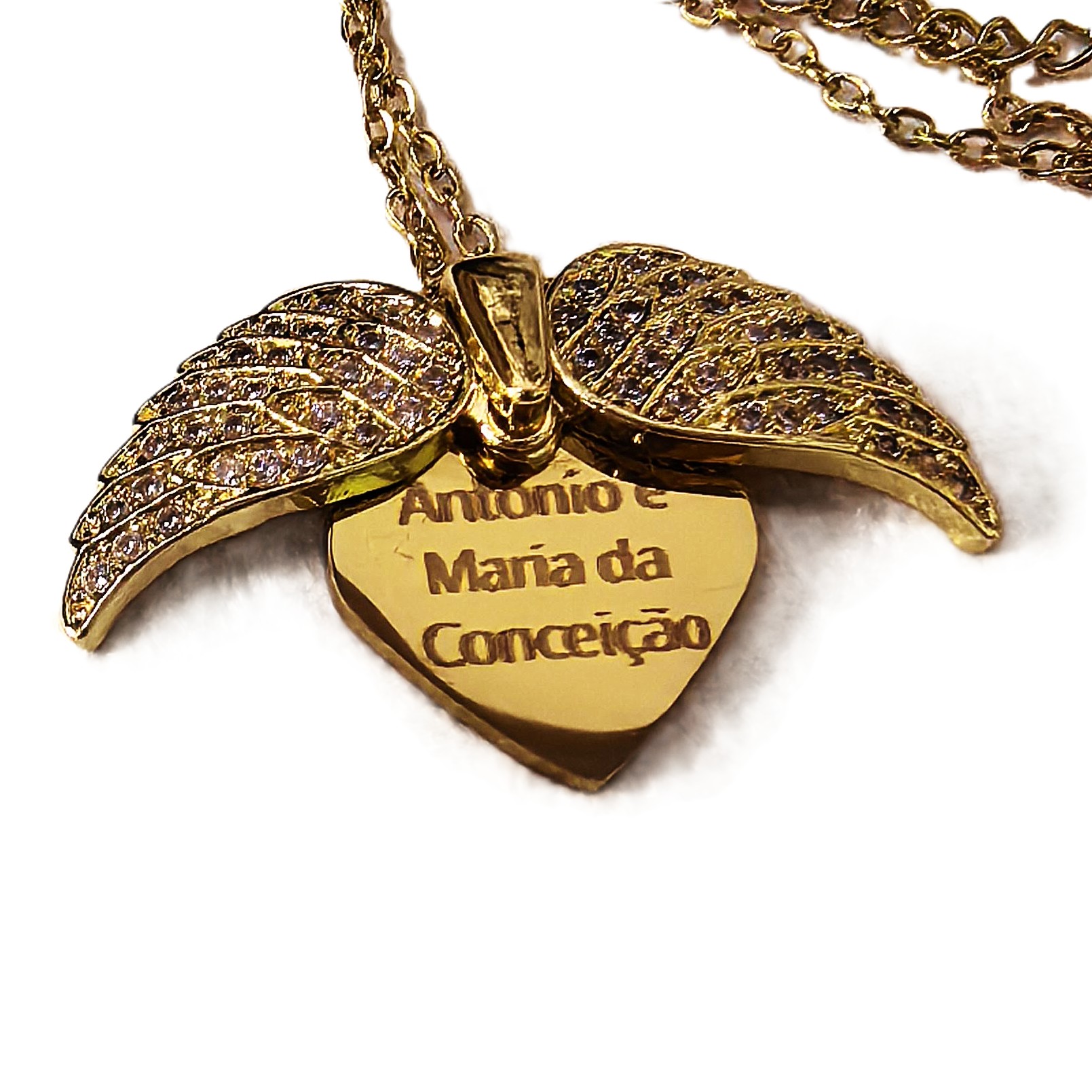 fedsolife fashion necklace custom letter pendant, gold plated titanium steel simple love wings fedsolife fashion necklace custom letter pendant, gold plated titanium steel simple love wings