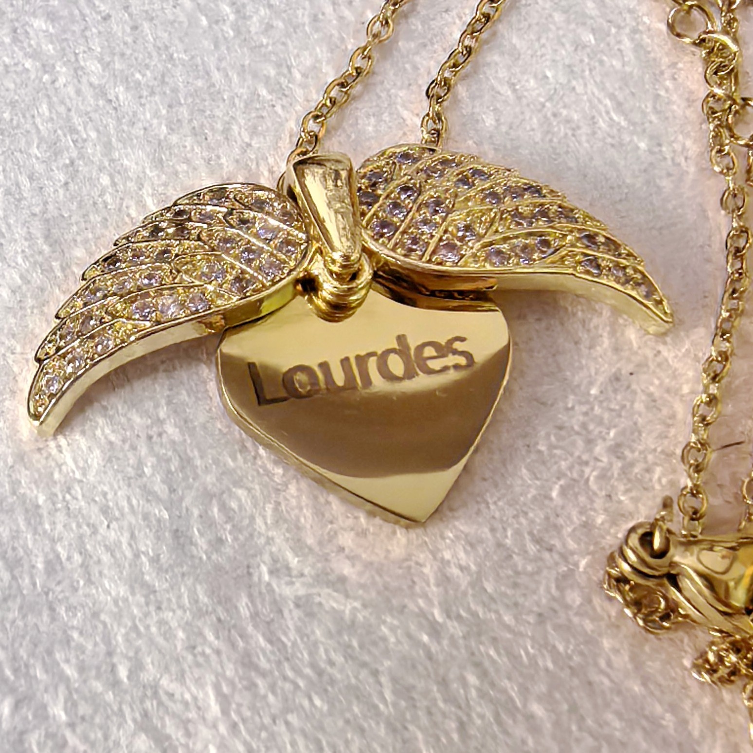fedsolife fashion necklace custom letter pendant, gold plated titanium steel simple love wings fedsolife fashion necklace custom letter pendant, gold plated titanium steel simple love wings